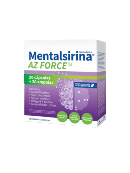 Mentalsirina Az Force 20 Cápsulas + 20 Ampolas - Farmodiética