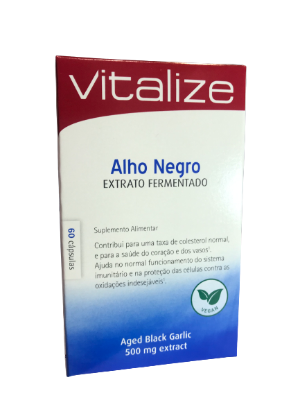 Alho Negro 500mg 60 Cápsulas - Vitalize - Crisdietética