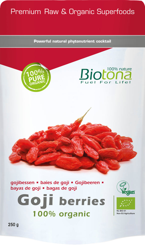 Goji Berries Organic 250g - Biotona - Crisdietética