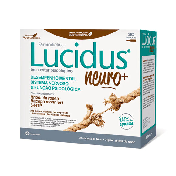 Lucidus Neuro+ 30 Ampolas - Farmodietica - Crisdietética