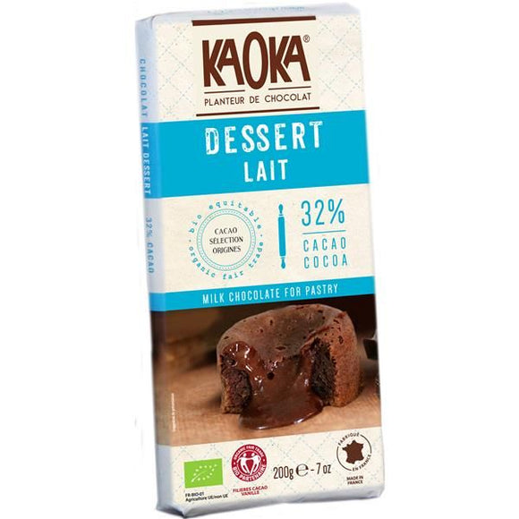 Chocolate ao Leite para Culinária Biológico 200g - Kaoka - Crisdietética