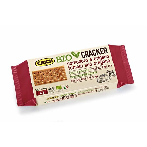 Crackers Biológico de Tomate e Orégãos 250g - Crich - Crisdietética