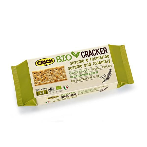 Crackers Biológico Sésamo e Alecrim 250g - Crich - Crisdietética