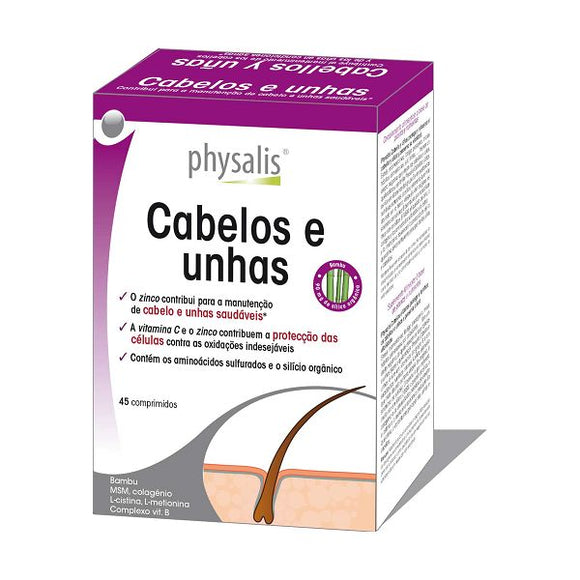 Cabelo e Unhas 45 Comprimidos - Physalis - Crisdietética