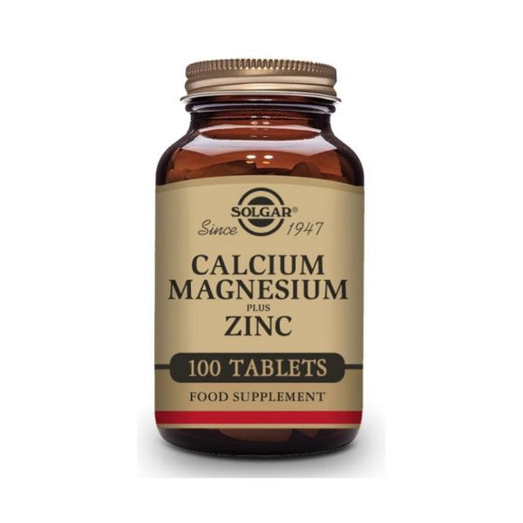 Calcium Magnesium Plus Zinc 100 Comprimidos - Solgar - Crisdietética