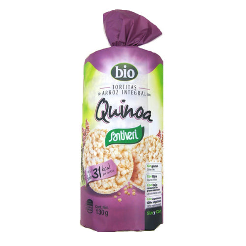 Galletes de Arroz Integral com Quinoa Biológico 130g - Santiveri - Crisdietética