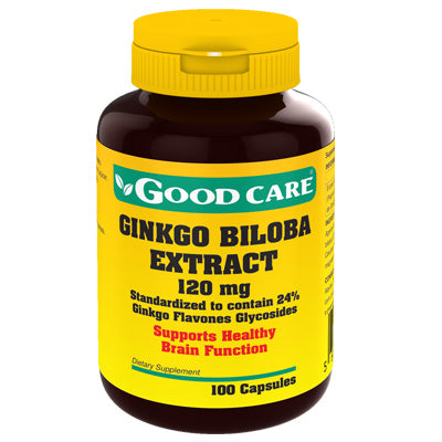 Ginkgo Biloba 120mg 100 Cápsulas - Good Care - Crisdietética