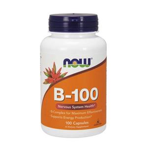 NOW Vitamina B-100 100 Cápsulas - Celeiro da Saúde Lda