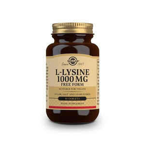 L-Lisina 1000mg 50 Comprimidos - Solgar - Crisdietética