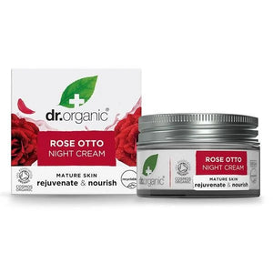 Creme de Noite Rosa Damascena Bio 50ml - Dr.Organic - Crisdietética