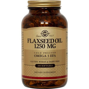 Flaxseed Oil 1250mg 100 Cápsulas - Solgar - Crisdietética