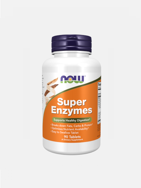 Super Enzymes 90 Comprimidos - Now - Crisdietética