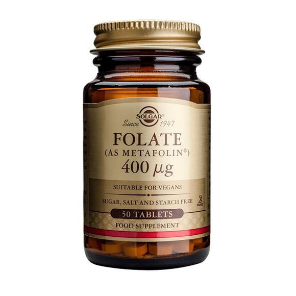 Folate Metafolin 50 Comprimidos - Solgar - Crisdietética