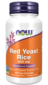 Red Yeast Rice 600mg 60 capsules - Now - Crisdietética