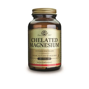 Chelated Magnesium 100 Comprimidos - Solgar - Crisdietética