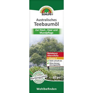 Aceite de árbol de té 30ml - Sunlife - Crisdietética