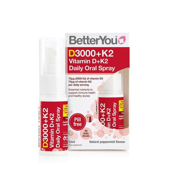 Vitamina D + K2 Spray Oral 12ml - Betteryou - Crisdietética