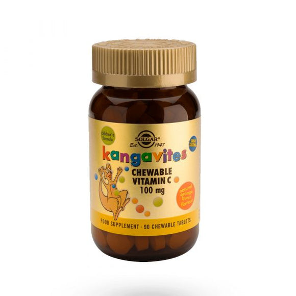 Kangavites Vitamina C 90 Comprimidos Mastigáveis - Solgar - Crisdietética