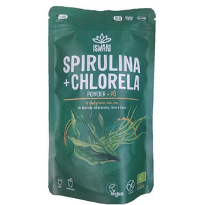 Spirulina- und Chlorella-Pulver Bio 125g - Iswari - Crisdietética