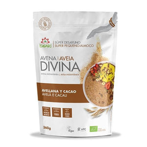 Divine Oats - Organic Hazelnut and Cocoa 360g - Iswari - Crisdietética