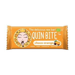 Organic Orange and Chocolate Bar 30g - Quin Bite - Crisdietética