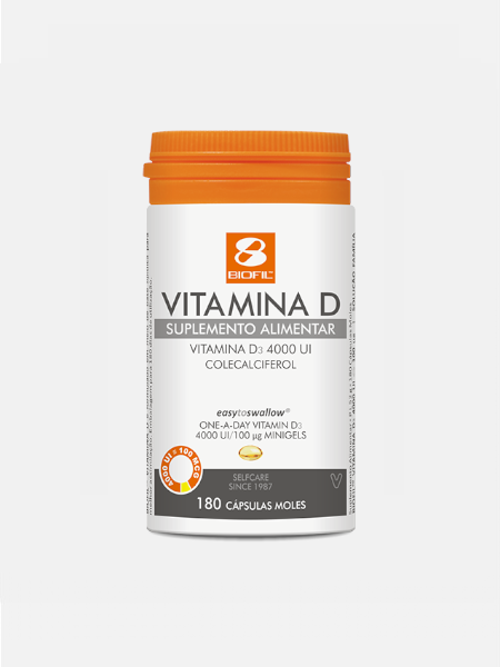 Vitamina D 4000UI 180 Cápsulas - Biofil - Crisdietética