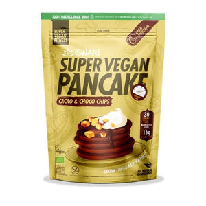 Super Vegan Pancakes Cacao e Gocce di Cioccolato Bio 750g - Iswari - Crisdietética