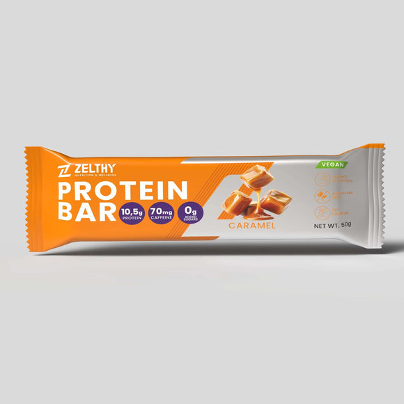 Barra Protein Bar Caramelo 50g - Zelthy - Crisdietética