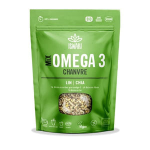 混合 Omega-3 生物大麻、亚麻和奇亚籽 200 克 - Iswari - Crisdietética