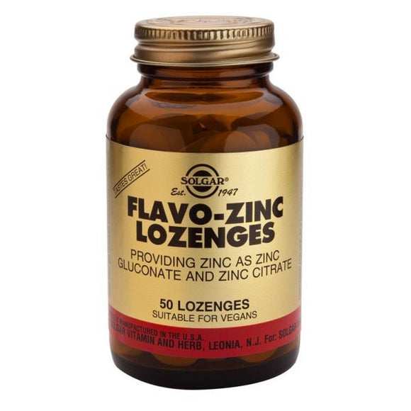 Flavo-Zinc Lozenges 50 Comprimidos - Solgar - Crisdietética