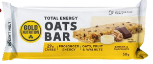 Total Energy 燕麦棒香蕉和巧克力 50 克 - GoldNutrition - Crisdietética