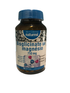 Bisglicinato de Magnésio 750mg 90 Comprimidos -Naturmil - Crisdietética
