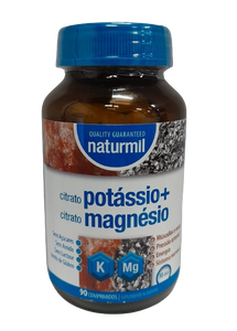 Citrato de Potássio + Citrato de Magnésio 90 Comp - Naturmil - Crisdietética