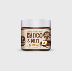 Choco & Nut - Pâte à tartiner faible en sucre 180g - GoldNutrition - Crisdietética