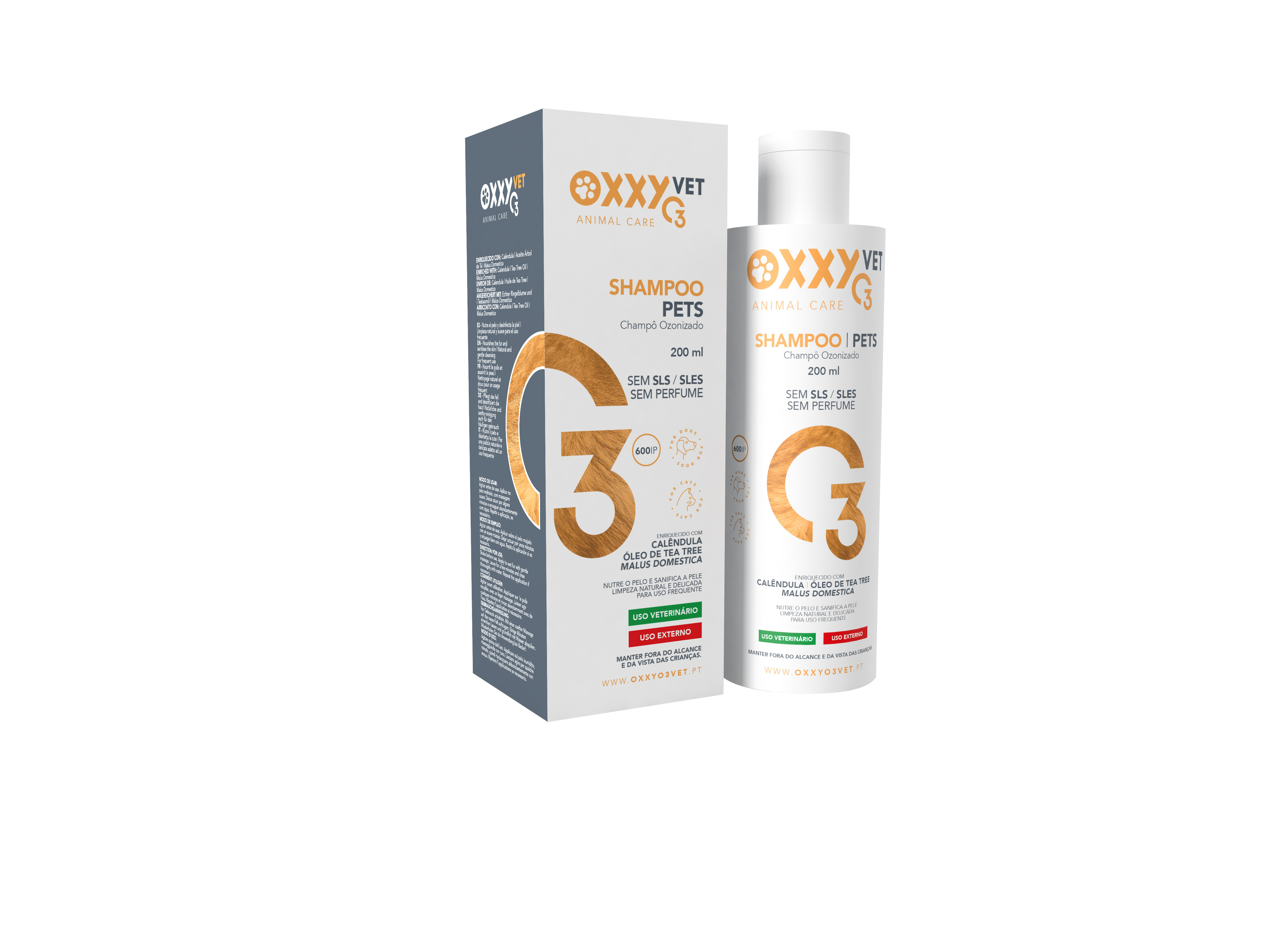 Oxxy O3 VET Shampoo Animali 200ML- 2M Pharma - Crisdietética