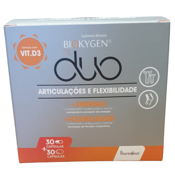 Duo Articulações e Flexibilidade 30+30 caps - Biokygen - Crisdietética