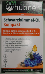 Óleo de cominho preto + 6 Vitaminas Heubner - Crisdietética