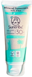 Natürlicher mineralischer Sonnenschutz für Körper und Gesicht LSF 30 (100 ml) – Suntribe – Crisdietética