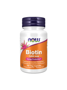 Biotin 1000ug 100 Capsules - Now
