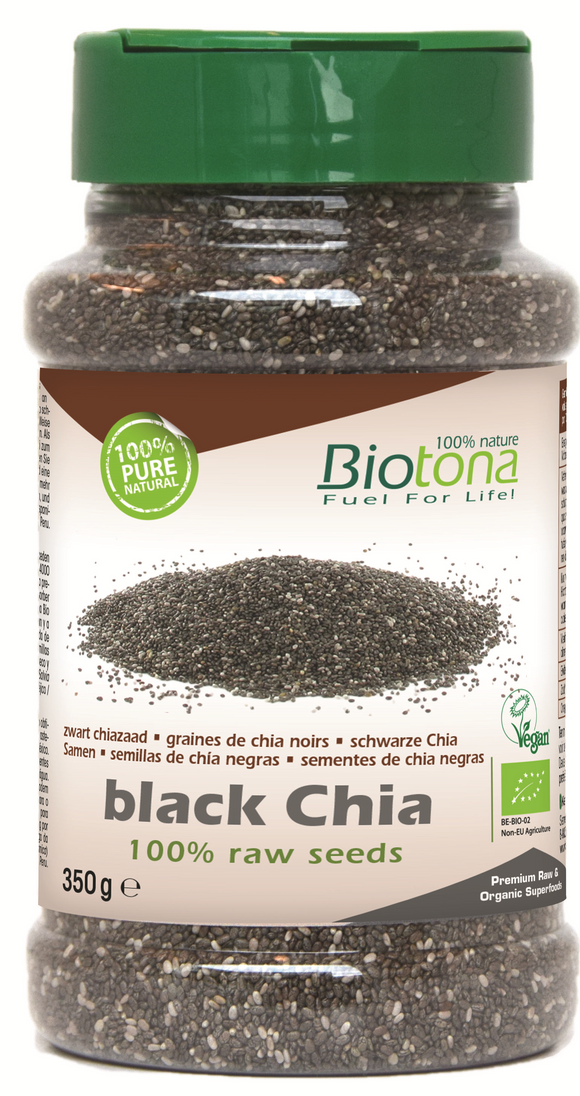 Black Chia Raw Seed Dispenser 350g - Biotona - Crisdietética