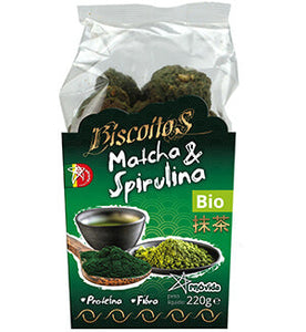 Biscuits Matcha et Spiruline Bio 220g - Provida - Crisdietética