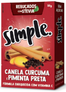 Candy Cinnamon, Curcuma and Black Pepper 50g - Simple - Crisdietética