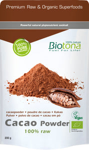 Cacao Raw Powder 200g - Biotone - Chrysdietetic