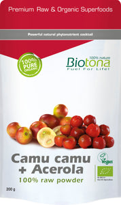 Camu-Camu + Acerola Raw Powder 200g - Biotona - Crisdietética