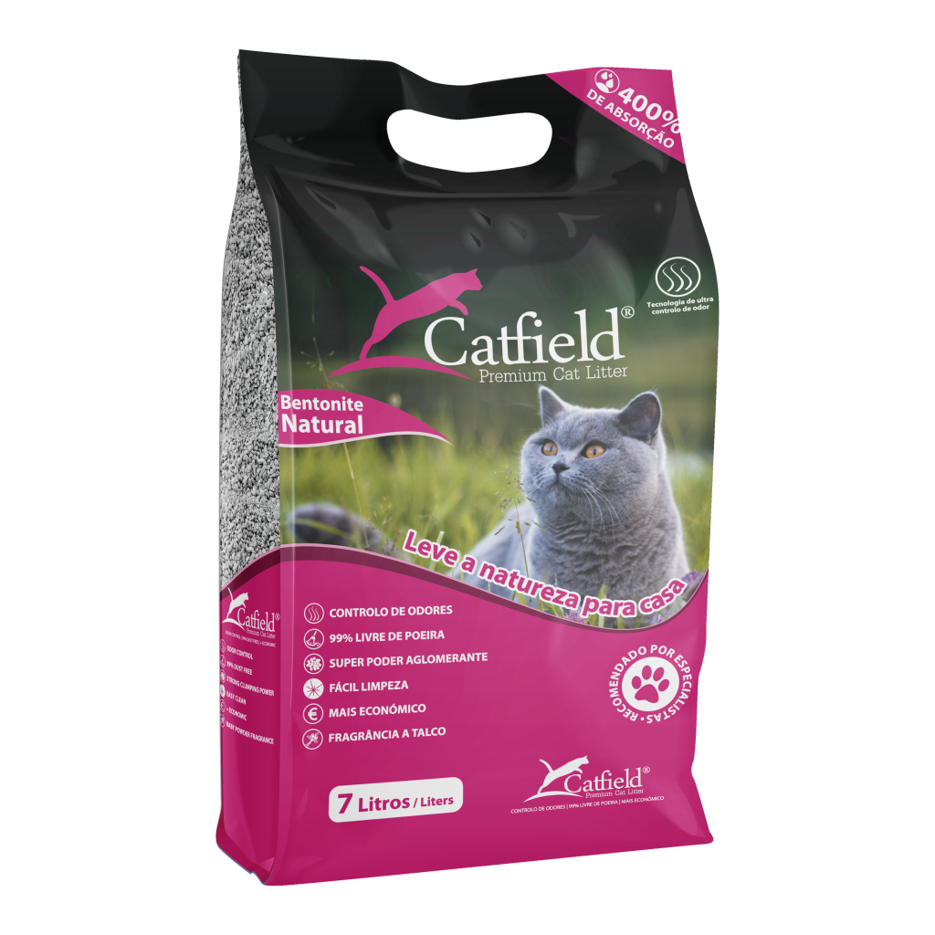 Areia p/Gatos Betonite Premium Talco 7 LT - Catfield