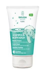 Shampoo e gel doccia 2 in 1 Kids Fresh Mint 150ml - Weleda - Crisdietética