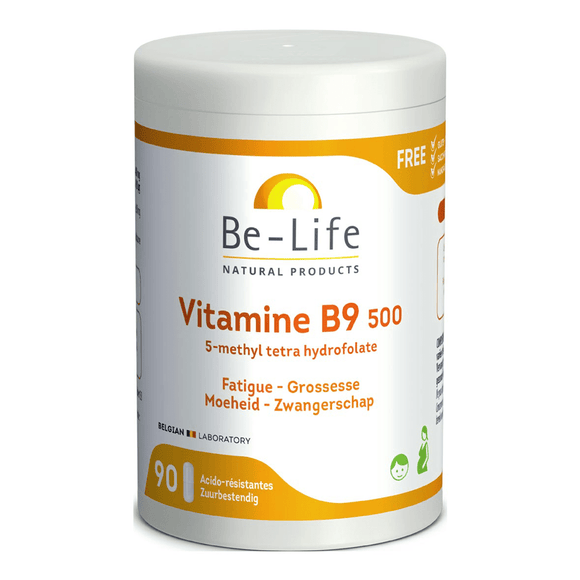 Vitamina B9 500 90 Cápsulas - Be-Life - Crisdietética
