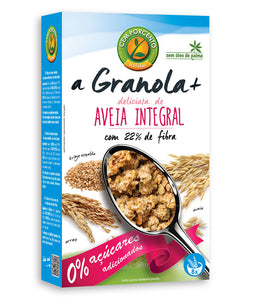 Granola + Deliciosa Avena Integral sin Azúcar 350 g - Cien por cien - Crisdietética