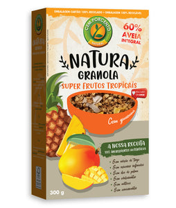 Granola Natura Super Tropical Fruits with Guarana 300g - One hundred percent - Crisdietética