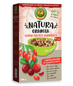 Granola Natura Frutos Vermelhos com Boabab 300g- Cem porcento - Crisdietética